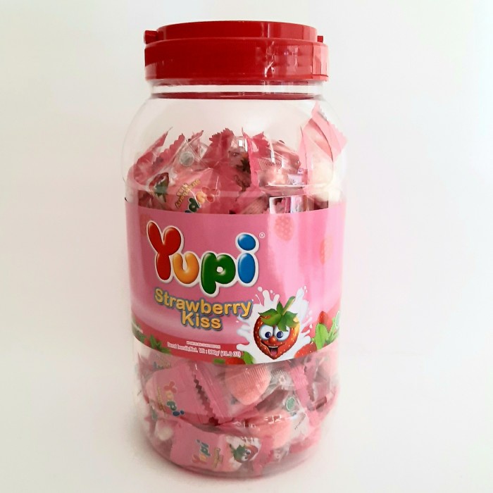

JH8 Permen Yupi Strawberry Kiss Toples / Jar 300g