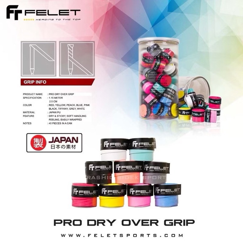 GRIP RAKET KARET FELET PRO DRY OVER GRIP