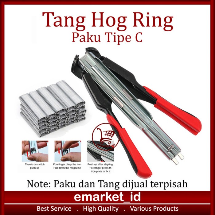 Tang Hog Ring / Pengikat Kandang M-Ring Paku Tipe C / Staples Plier