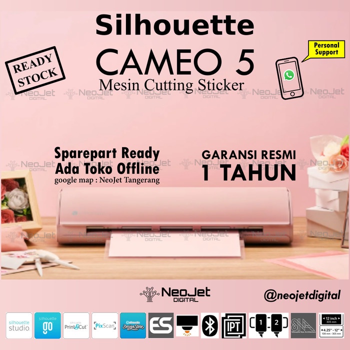 

Mesin Cutting Silhouette Cameo 5 Pink Stiker Topper Bunga Kertas Label DiskonJual MurahHarga