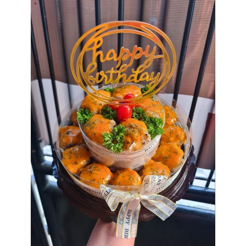 

Dimsum Cake ayam Full saus mentai