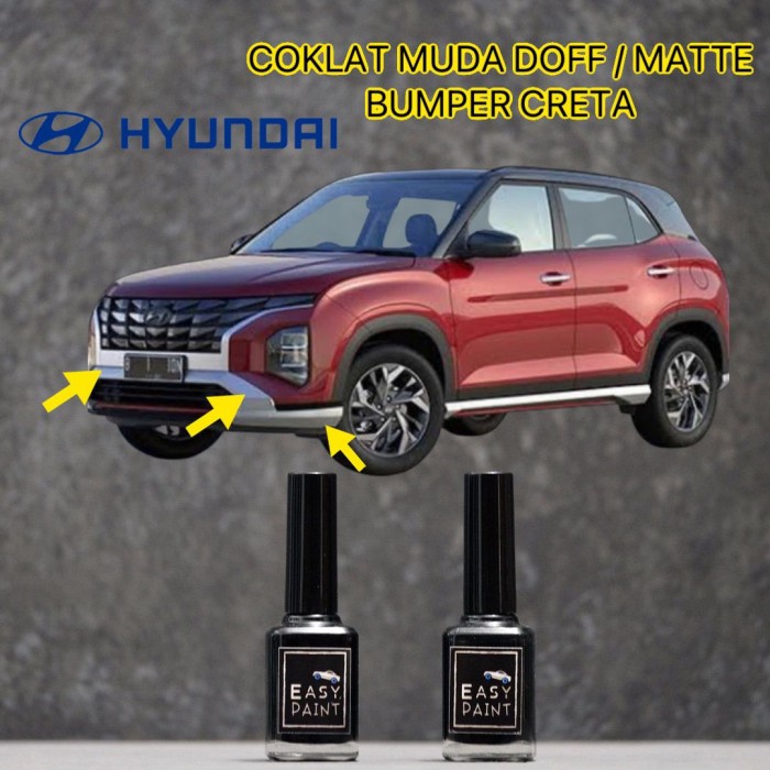 Cat Oles Mobil Coklat Muda Doff Matte Kulit Jeruk Bumper Hyundai Creta