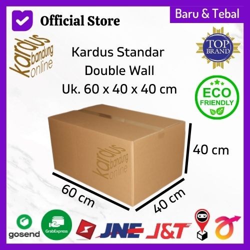 

SOUVEN- Kardus Box Kotak Karton Dus Packing Jumbo Polos DW Uk. 60x40x40 cm 7mm