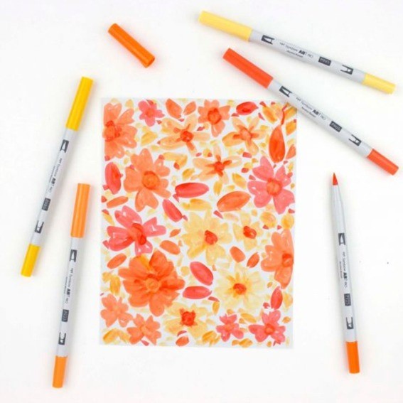 

TOMBOW ABT PRO ALCOHOL BASED ART MARKERS DUAL BRUSH PEN - ORANGE TONES