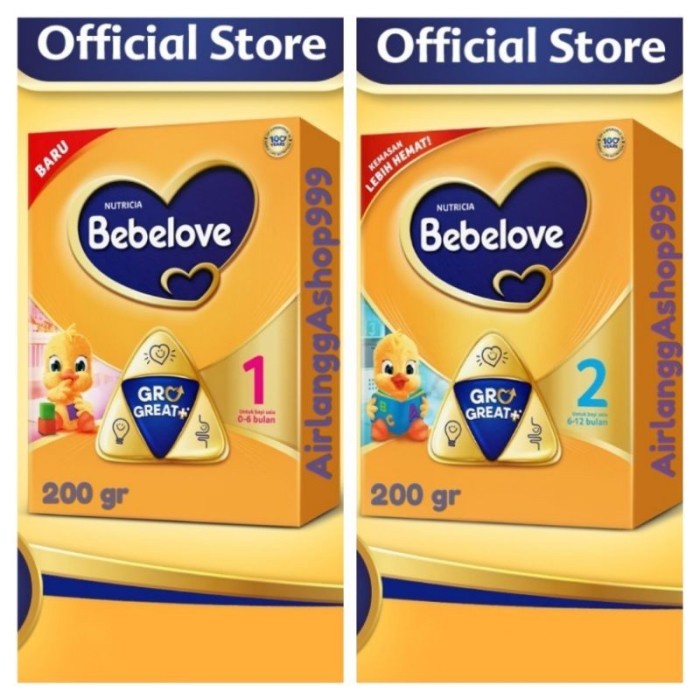 Bebelove 1 Dan 2 0 6 Sampai 12 Bulan Susu Formula Bebelac Sufor Pertumbuhan Bayi