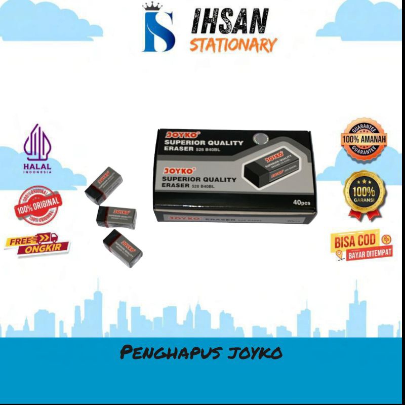 

IK! Stip/Eraser/Penghapus Joyko Kecil B40P/B40BL Isi 10 & 40