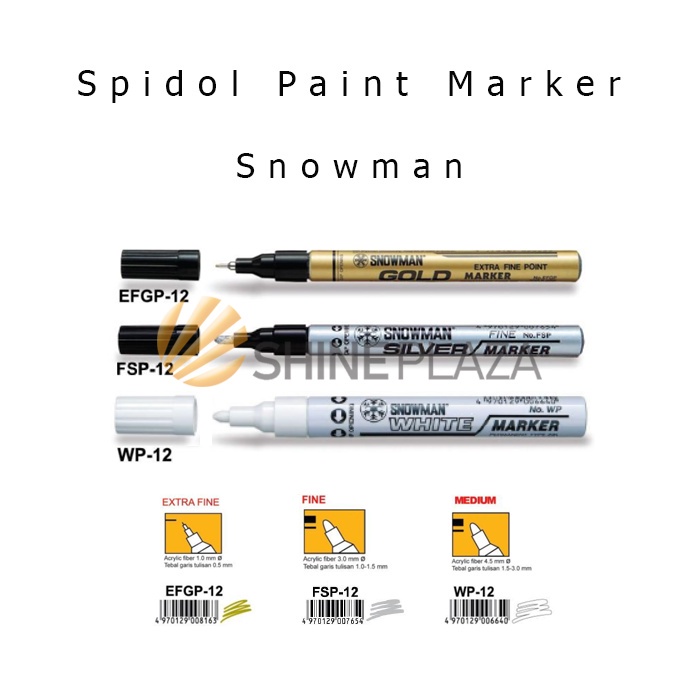 

IK! Spidol Cat Permanent Paint Marker White Gold Silver Color Snowman Permanen