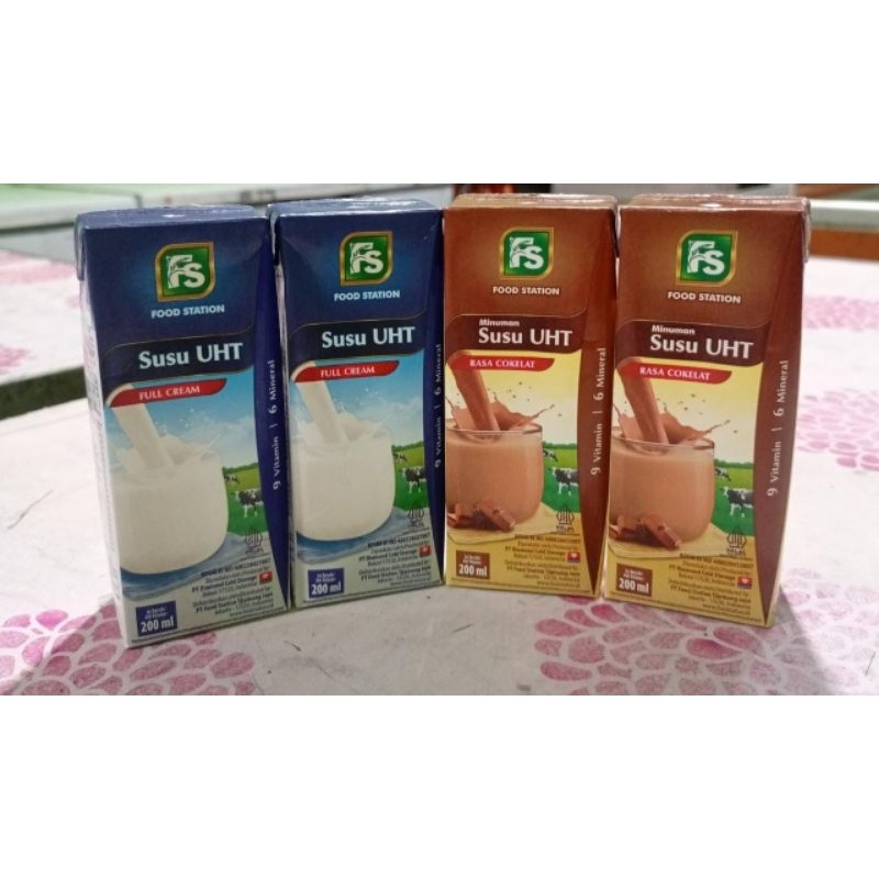 

SUSU UHT FS FOOD STATION 200ML RASA COKLAT ISI 24 PCS