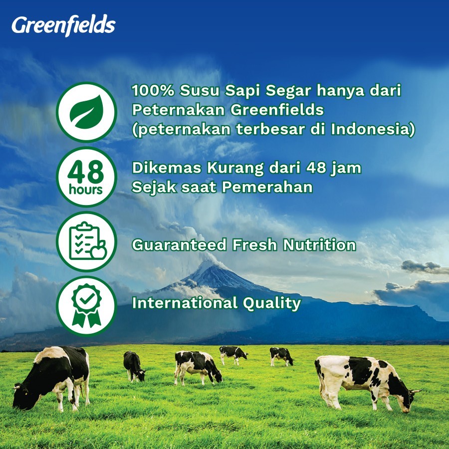 

[Bundling 16 Pcs] Susu Greenfields UHT Full Cream 200ml