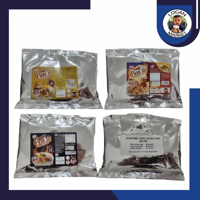 

Boncabe Bon Cabe Level 10 15 30 50 200gram 230gram 250gram Kiloan