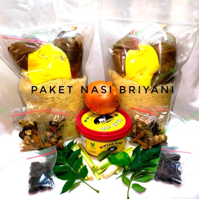 

BERAS BASMATI 1KG DAN BUMBU BRIYANI SIAP MASAK / BRIYANI INSTAN