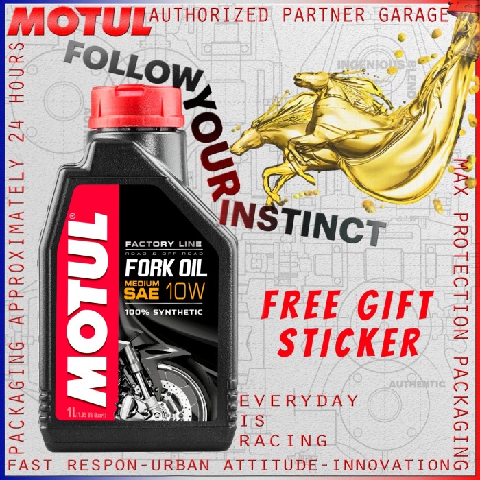 JAYAmart- MOTUL FORK OIL MEDIUM 10W - 1L OLI SHOCK OHLINS