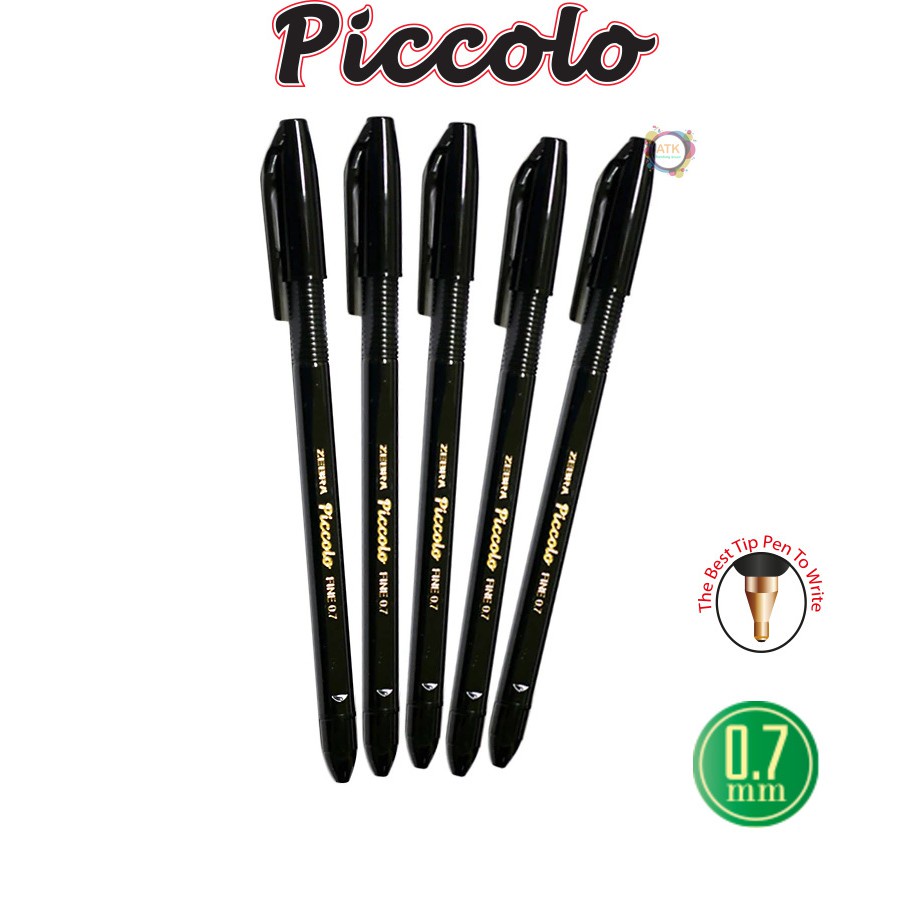 

IK! Pulpen / Pena Semi Gel Zebra Piccolo 0.7 mm Hitam Biru Merah - Lusinan (12 Pcs)