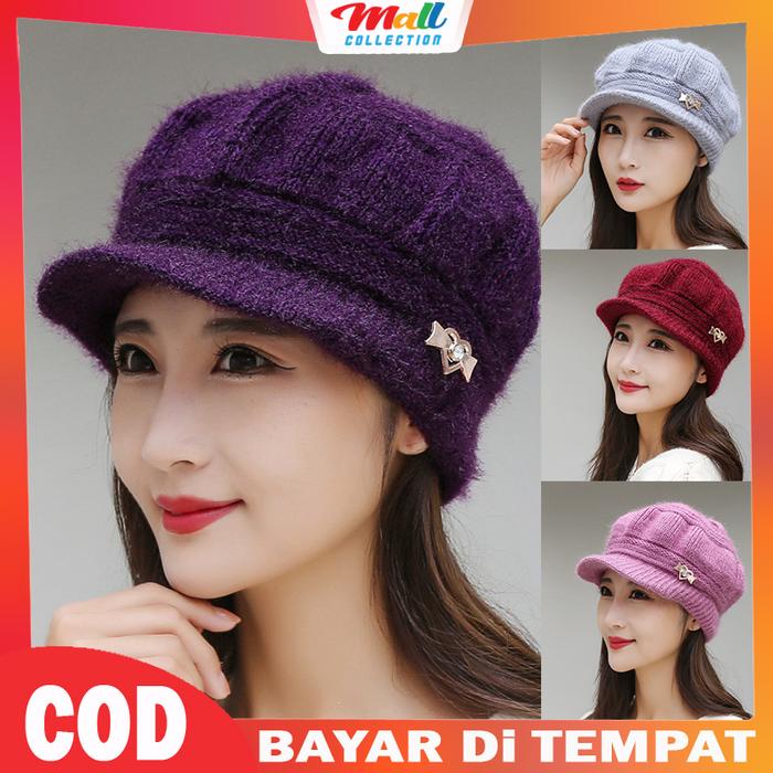 MALL Topi Wanita Dewasa Topi Rajut Fashion Style Korea Hangat Dingin HAT09