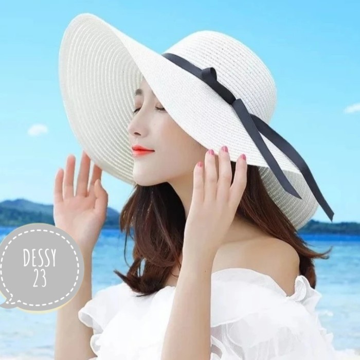 topi pantai wanita lebar pinggir anti uv topi pantai import