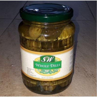 

S&W Whole Dills 680ml SW / Mentimun Dalam Botol Timun Acar