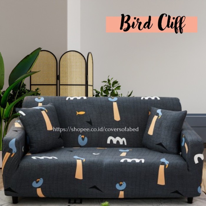 Sarung Kursi Tamu Cover Sofa 3 Seater Pelindung Motif Sprei Sofa Bed