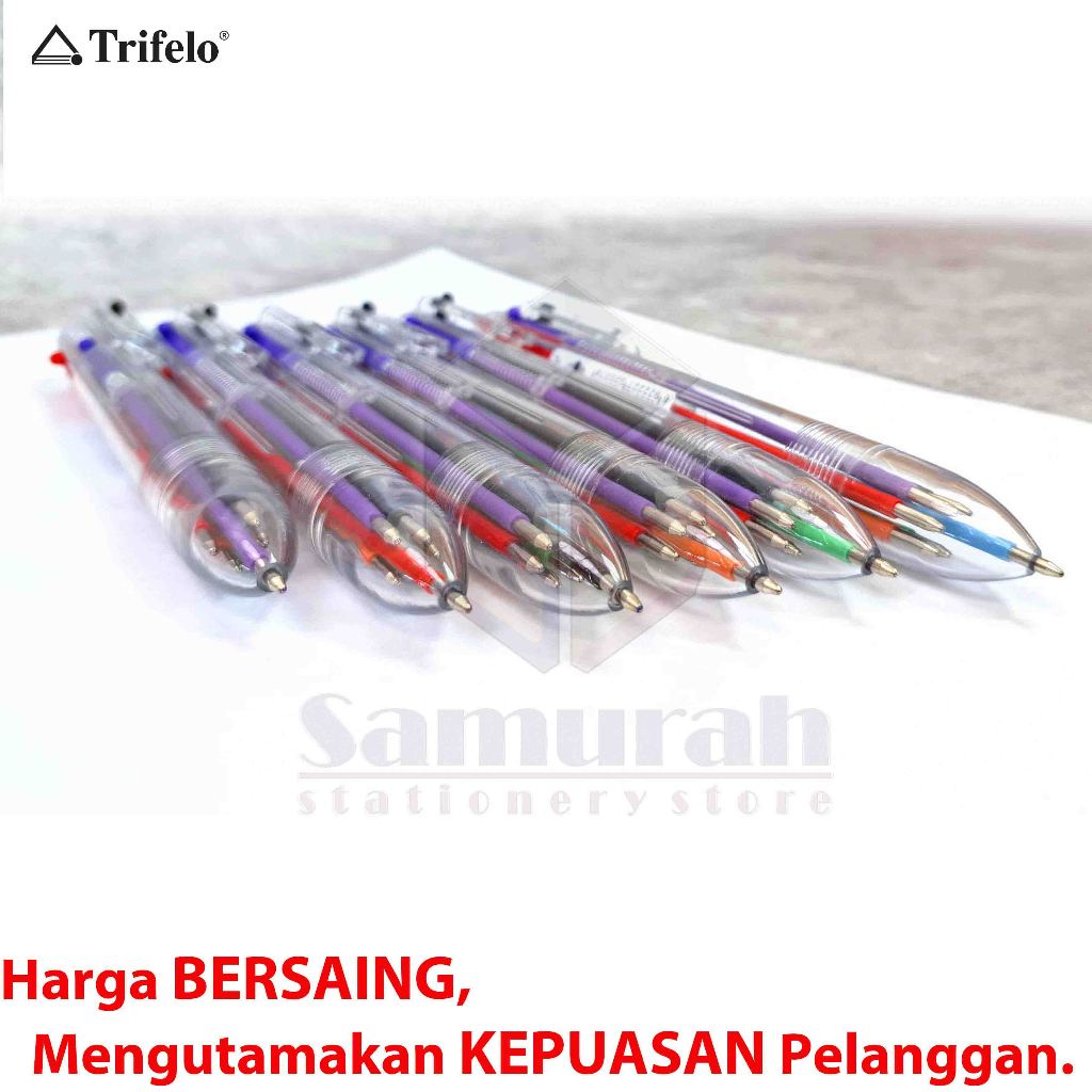 

Pulpen Trifelo TF 2037 6 Warna / Ball Point Pen 6 Color Per Box isi 6 pcs Six in One / Ballpen