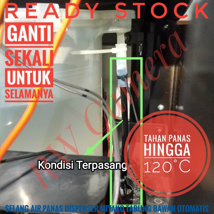 Selang Air Panas Dispenser Miyako Galon Bawah Pipa Teflon WP200 Refill