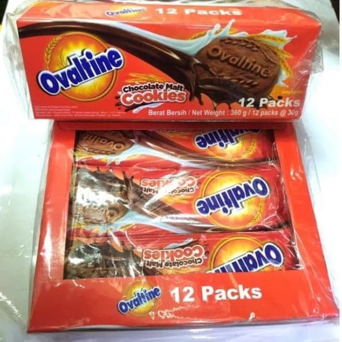 

HJ OVALTINE COOKIES CHOCOLATE MALT isi 12 BISKUIT COKLAT IMPORT OVALTINE BOX ENAK BANGET