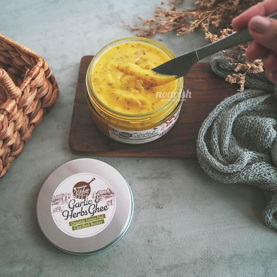 

Ghee Garlic & Herbs (Grass Fed Ghee Clarified Butter) 200 gr