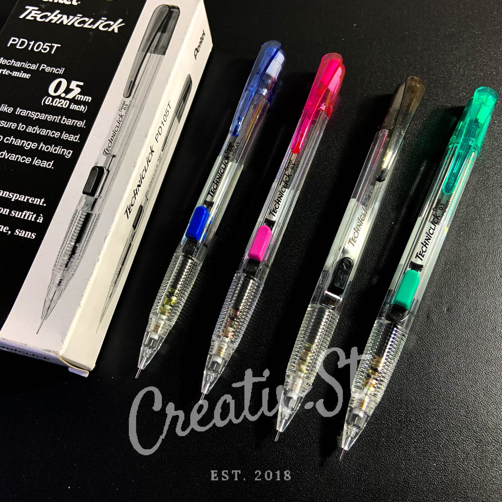 

PENTEL Pensil Mekanik Techniclik Transparan Mechanical Pencil Pd 105 0.5 Mm