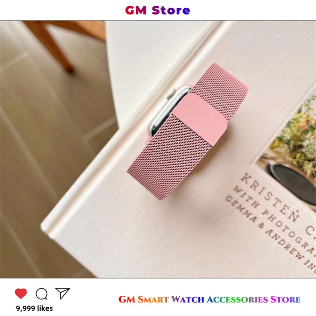 Tali Milanese Stainless Steel Magnetik Kompatibel untuk Apple Watch Seri 10 Ultra 2 Ultra Seri 9 8 7
