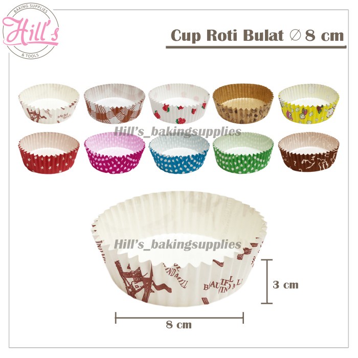 

..... Paper Cup Case Roti Bulat 8 Cm Kertas Alas Anti Lengket Cake Kue Bolu