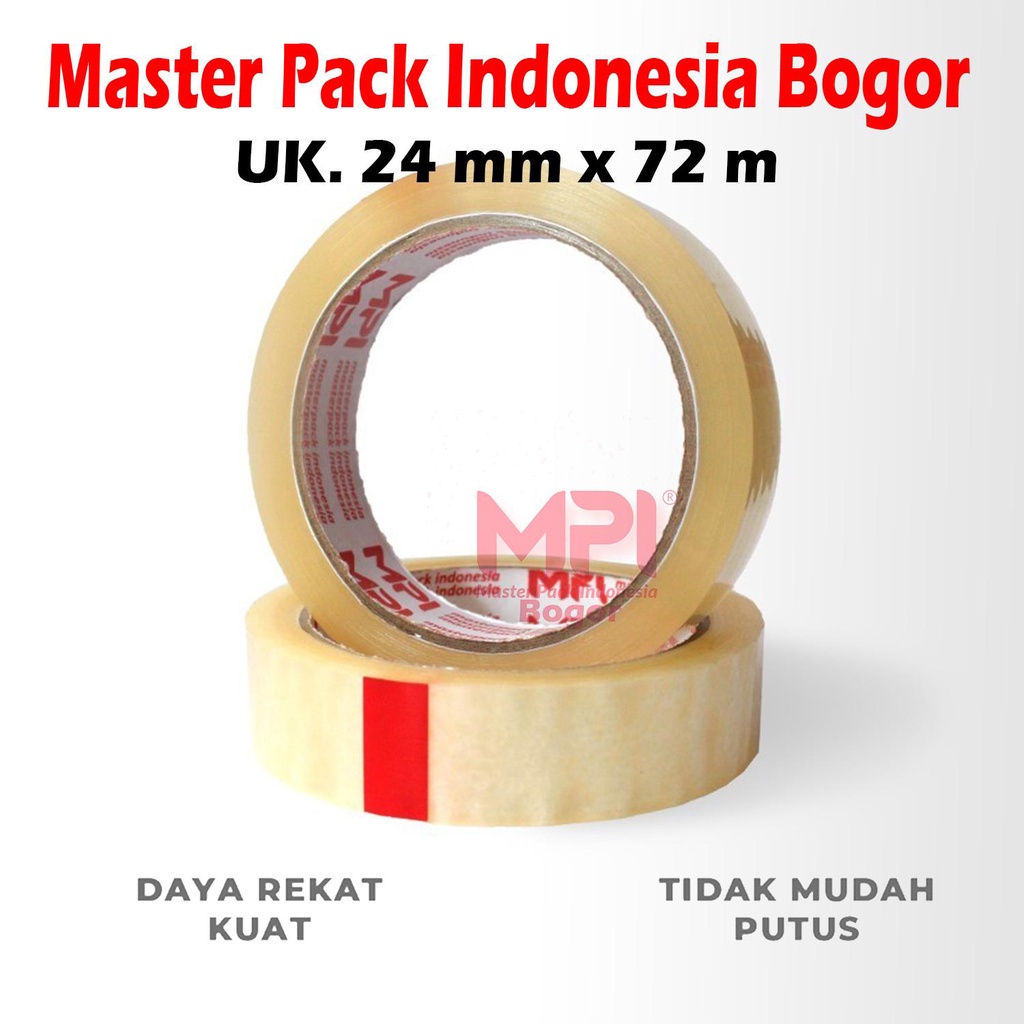 

6 PCS Lakban Isolasi 24mm x 72m / Selotip Kecil 72 Meter - Master Pack Indonesia Bogor