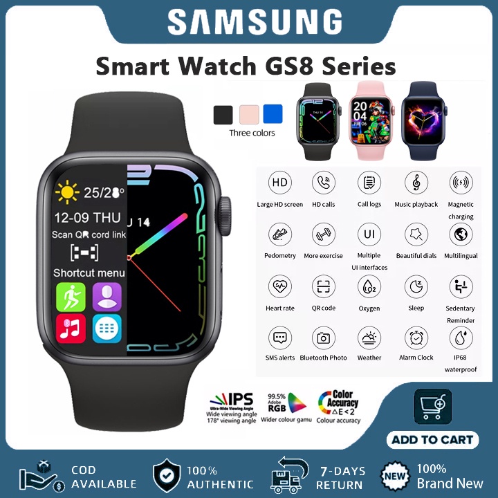 ORI Samsung Smartwatch Watch 9 Jam Pintar Olahraga Bluetooth Smart Watch Pintar Wanita Tahan Air Jam