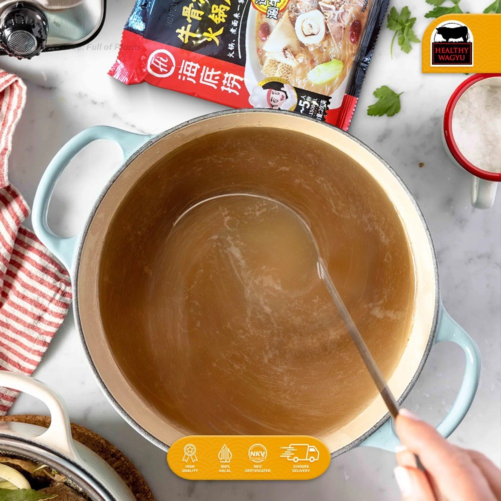 

Haidilao Beef Bone Broth Hotpot Soup Kaldu Tulang Sapi Premium Healthy Wagyu