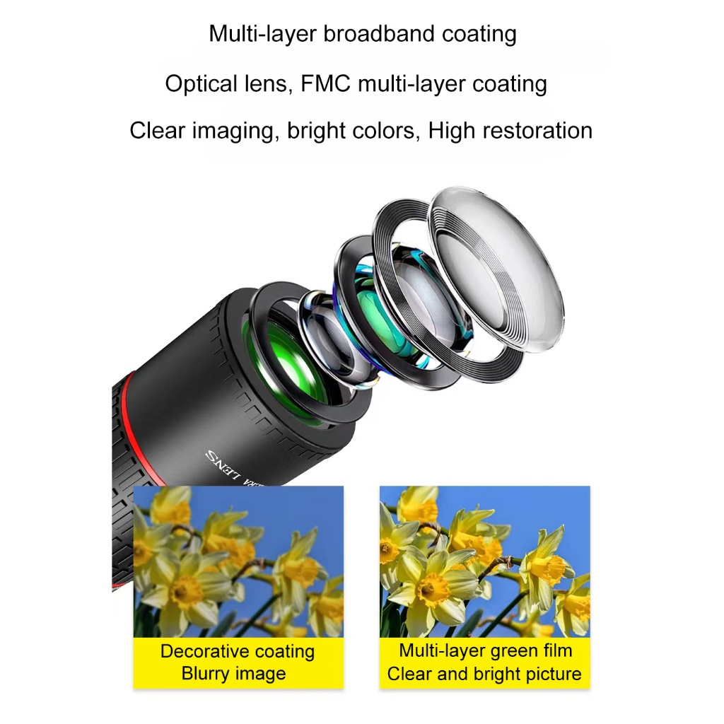 APEXEL 22X Lensa Tele Zomm HP Lens Kamera TeleZoom Handphone Bermata HD Ponsel Lensa Camera HP