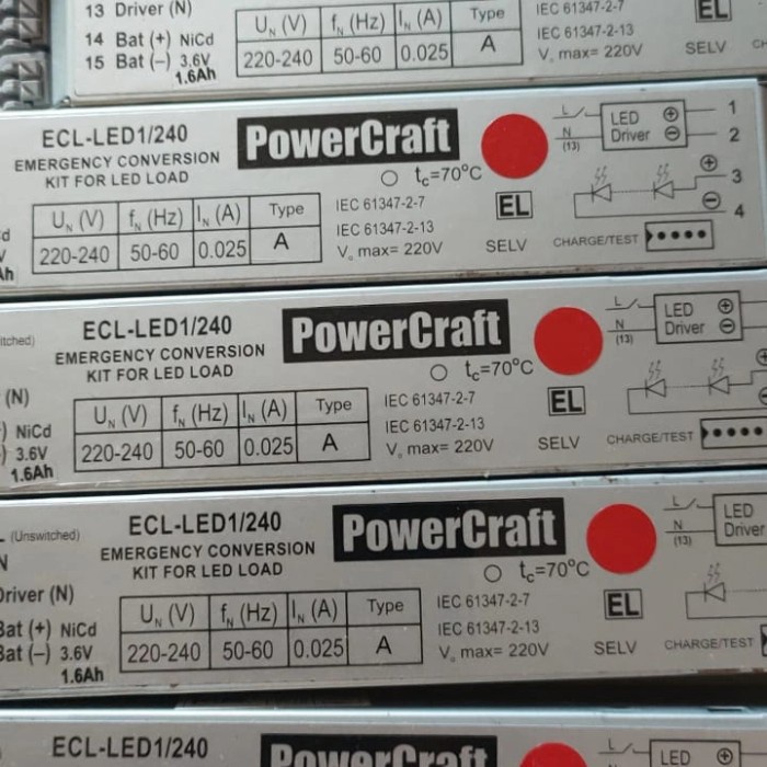 batre emergency powercraft ECL LED1/240