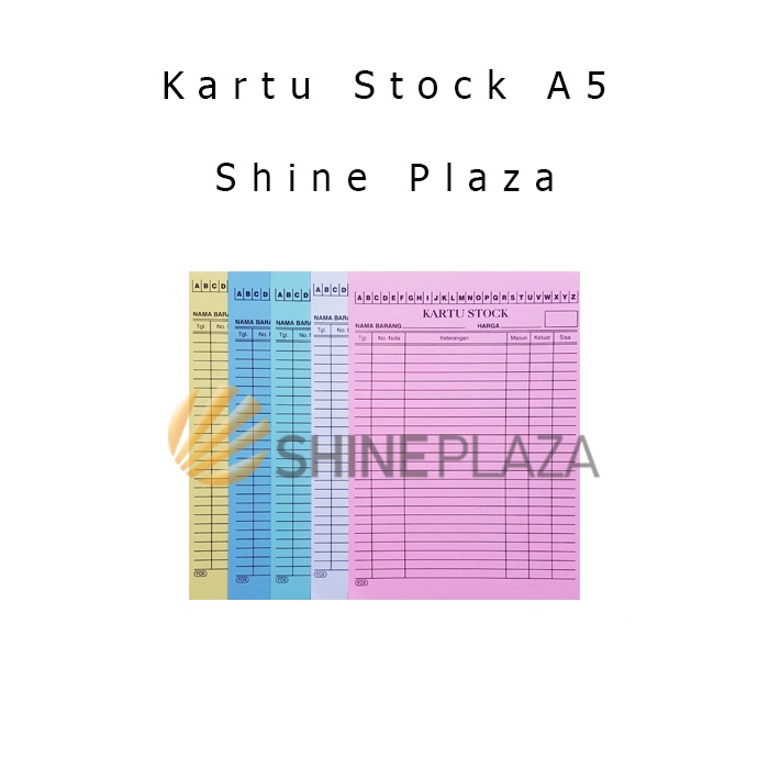 

Kartu Stok Barang Gudang Kecil Kwarto - Inventory Stock Card A5