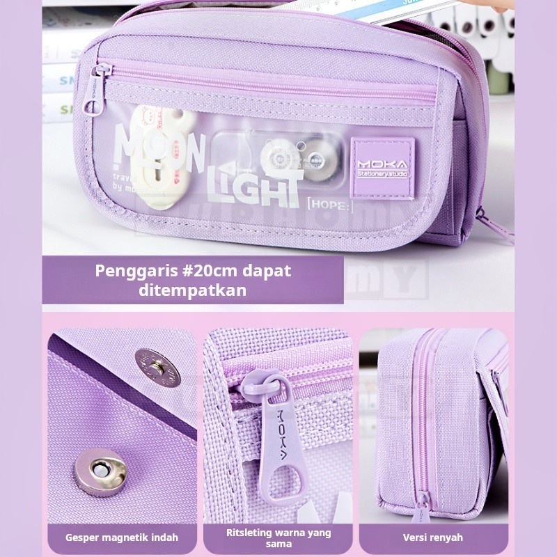 

kotak pensil aesthetic Tas PenaTempat Pencil Tas Pensil tempat alat tulis kapasitas besar