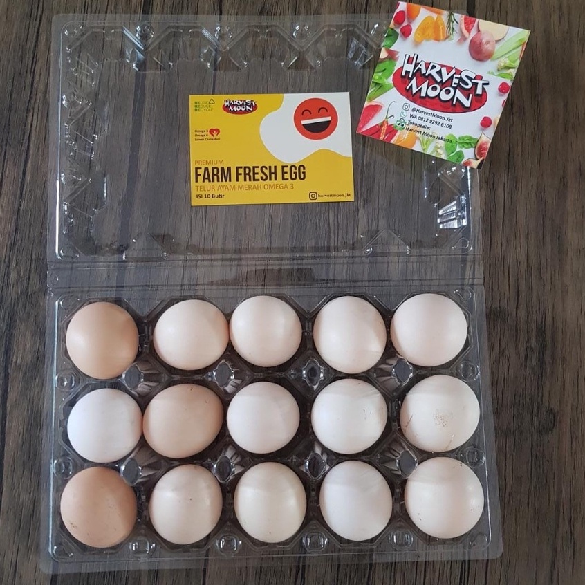 

HarvestMoon Telur Ayam Kampung Omega 3 Merah Per Tray