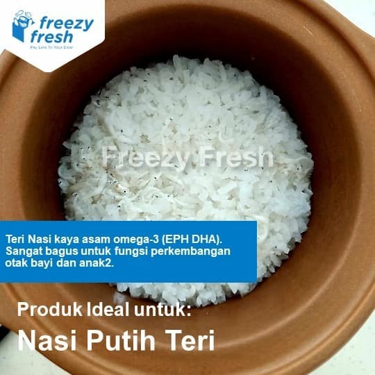 

Ikan Teri Nasi (Anchovies) 500 Gram / Segar / Beku / Vacumm Pack