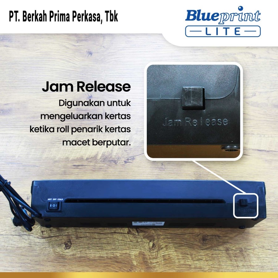 

Mesin Laminating BLUEPRINT LM125 Hot and Cold Laminating Machine A4 F4