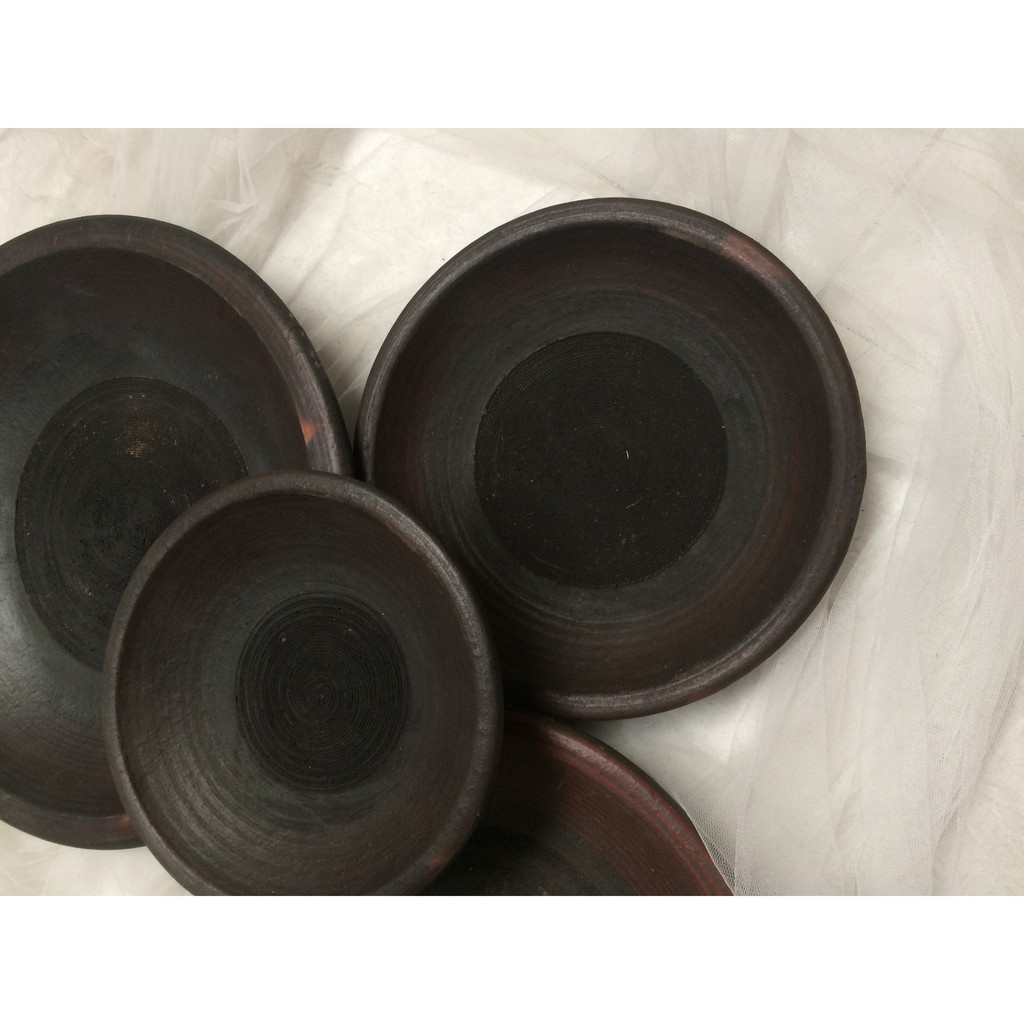 Sale Cobek Tanah Liat Hitam Alusan (Ukuran Xl Diameter 28- 30 Cm)