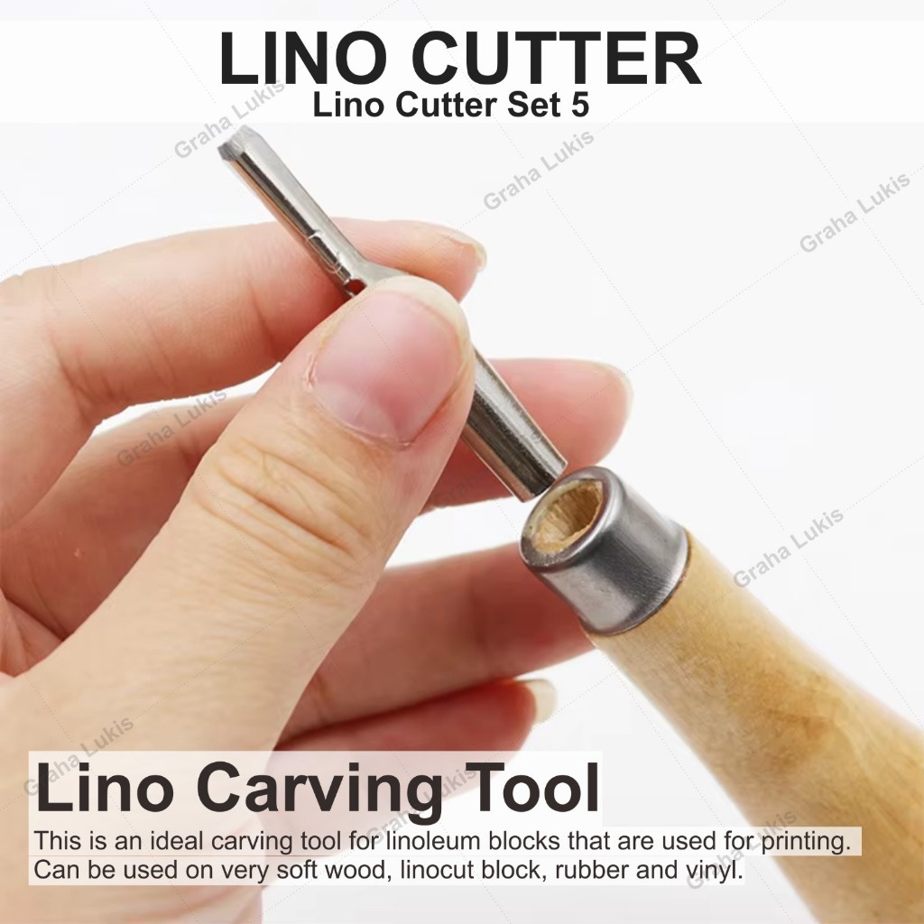 

Lino Cutter Set 5 Alat Ukir Pahat Beragam Blade