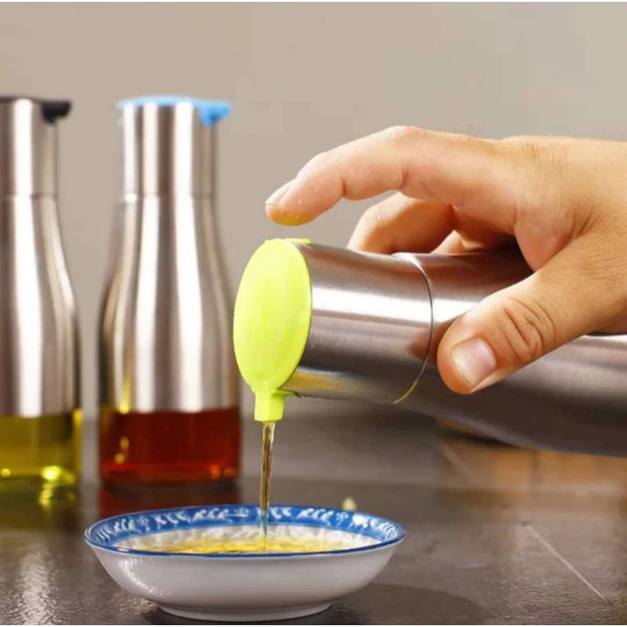 (Good) Botol Minyak 2 Sisi / Botol Minyak Antik lapis Stainless / Botol Minya