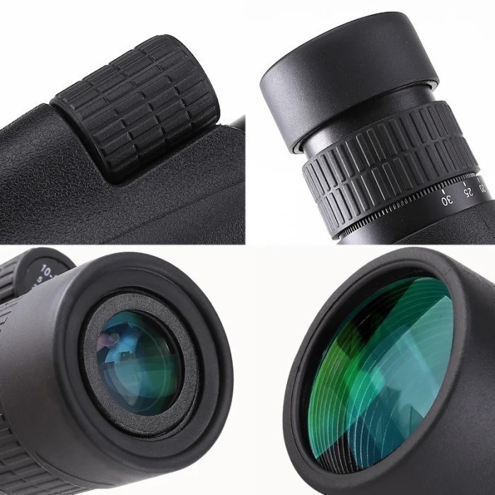 BOSSDUN 10-30x50 Telescope Monokular Zoom Prism BAK4 Spotting Scope