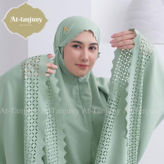 Mukena dewasa daily Zayana Lasercut 2in1 Katun premium Atasan Cantik Gold Lembut Mukenah Bawahan