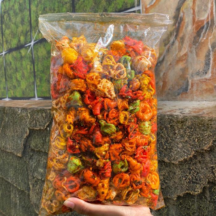 

kerupuk gelung kerupuk keong pedas daun jeruk 1kg