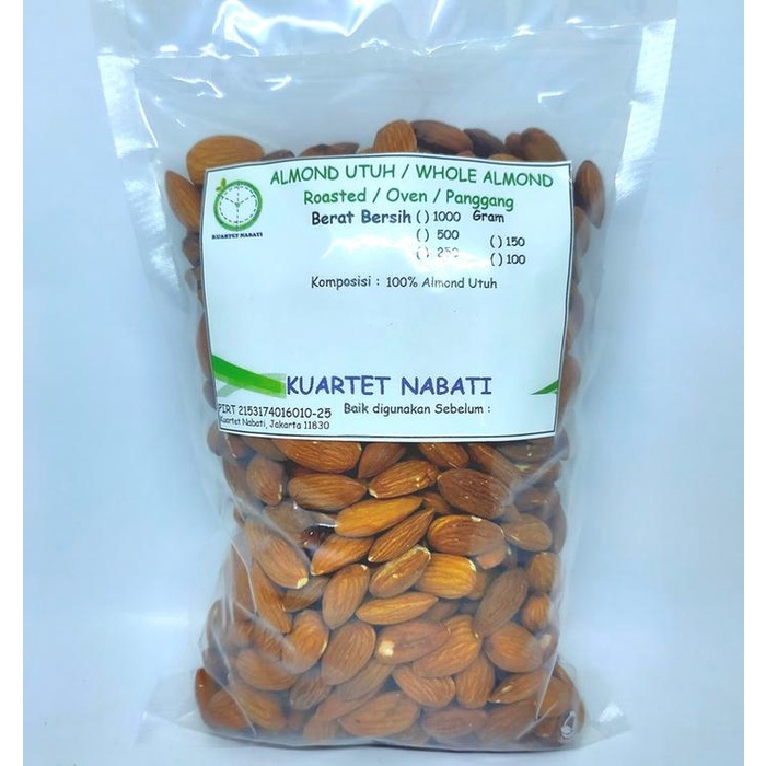 

1000gr Mix Roasted Almond Utuh dan Mede / Cashew Utuh Varian Rasa Original/ Asin