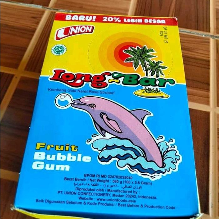 

Permen karet Long-bar isi 1 box 100 pcs