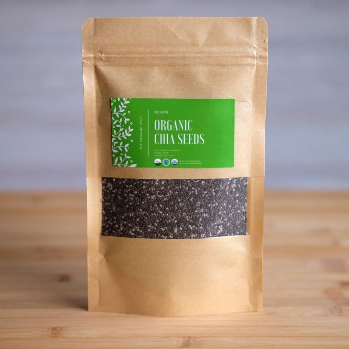 

(BUY1 GET1 FREE) TheOrganicStop Organic Chia Seeds 100 gram BPOM-Halal