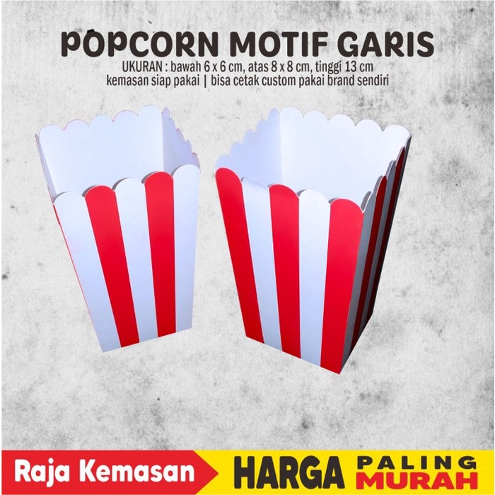 TOP BOX POPCORN GARIS MERAH FOOD GRADE -