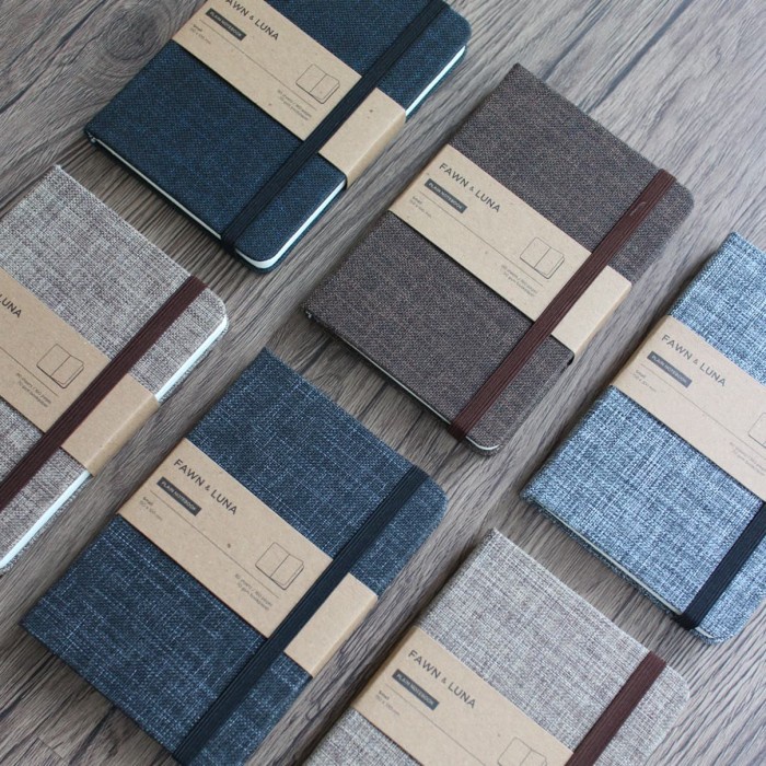 

HJK A6 Notebook - Plain / Dotted Paper - Maple Brown Fabric