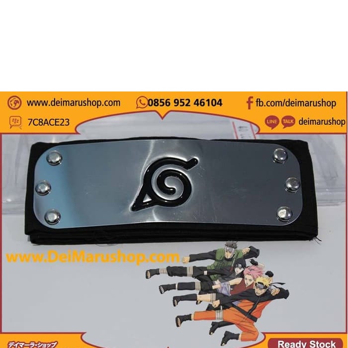 

HJK [ACC HEADBAND KONOHA] IKAT KEPALA ANIME MANGA DESA API NARUTO UZUMAKI